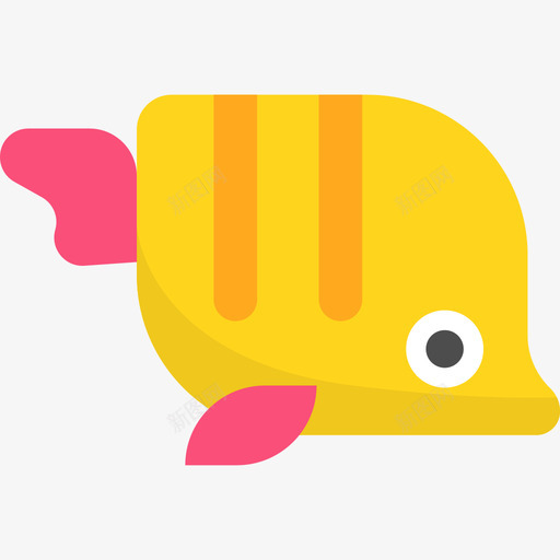 鱼海洋生物7扁平图标svg_新图网 https://ixintu.com 扁平 海洋生物7 鱼
