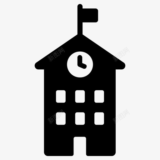大学学院教育图标svg_新图网 https://ixintu.com 公寓楼 城市办公楼 大学 学校 学院 教育 校舍 物业