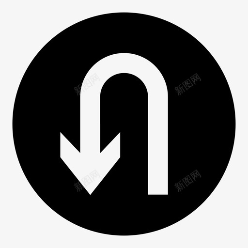 转弯标志道路标志图标svg_新图网 https://ixintu.com 交通信号 交通标志 标志 标牌 转弯 道路标志