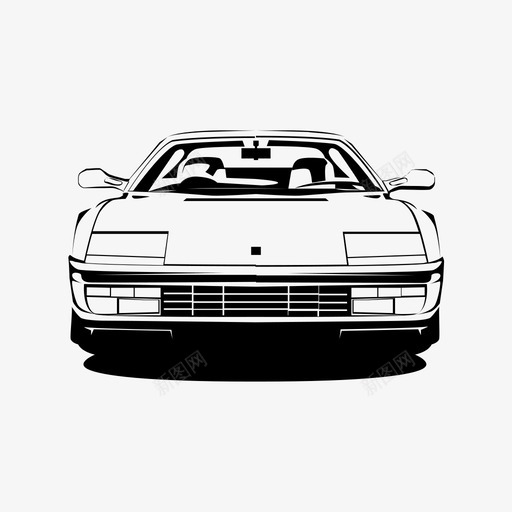 法拉利512trv12power法拉利grantourer图标svg_新图网 https://ixintu.com lambos等异域跑车 testarossa v12power 法拉利 法拉利512tr 法拉利grantourer