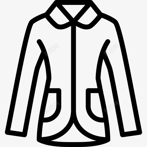 外套女装4件直线型图标svg_新图网 https://ixintu.com 外套 女装4件 直线型