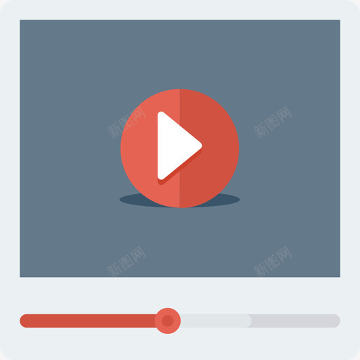 视频播放器网页开发界面平面图标svg_新图网 https://ixintu.com 平面 网页设计开发界面 视频播放器