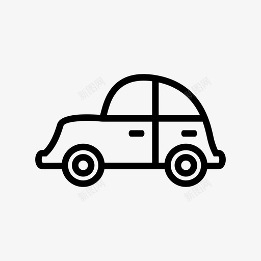 甲壳虫车汽车图标svg_新图网 https://ixintu.com 汽车 甲壳虫车