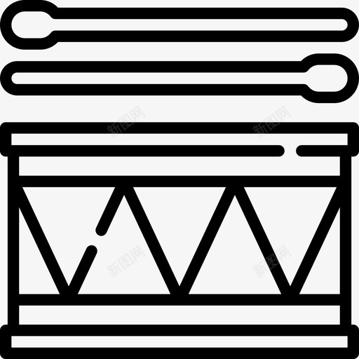 鼓星期二脂肪3线性图标svg_新图网 https://ixintu.com 星期二脂肪3 线性 鼓