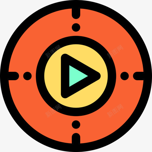 多媒体播放器音乐图标5线性颜色svg_新图网 https://ixintu.com 多媒体播放器 线性颜色 音乐图标5