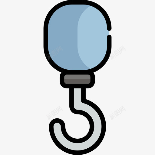 吊钩装运和交货14线颜色图标svg_新图网 https://ixintu.com 吊钩 线颜色 装运和交货14