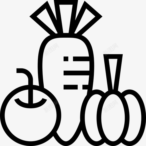 蔬菜超市17直列图标svg_新图网 https://ixintu.com 直列 蔬菜 超市17