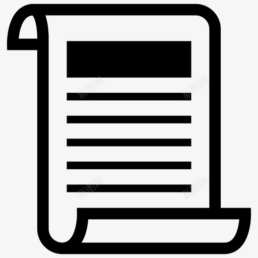 文件页面纸张图标svg_新图网 https://ixintu.com 教育5 文件 文本 纸张 页面