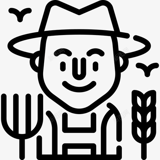 农民职业和工作直系图标svg_新图网 https://ixintu.com 农民 直系 职业和工作