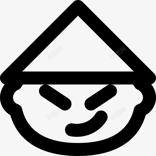 亚洲人表情符号集合4大纲图标svg_新图网 https://ixintu.com 亚洲人 大纲 表情符号集合4