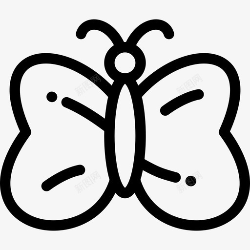 蝴蝶婴儿淋浴2直线型图标svg_新图网 https://ixintu.com 婴儿淋浴2 直线型 蝴蝶