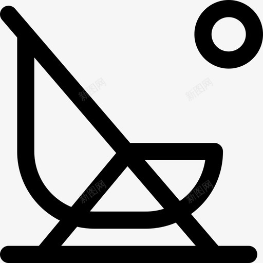 吊床夏季7号直线型图标svg_新图网 https://ixintu.com 吊床 夏季7号 直线型