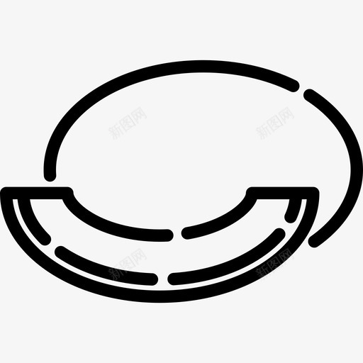 甜瓜夏季食品饮料3线性图标svg_新图网 https://ixintu.com 夏季食品饮料3 甜瓜 线性