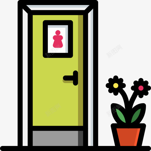 卫生间浴室物体4线颜色图标svg_新图网 https://ixintu.com 卫生间 浴室物体4 线颜色