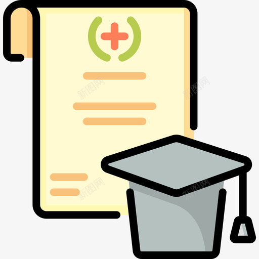 教育医学47线颜色图标svg_新图网 https://ixintu.com 医学47 教育 线颜色