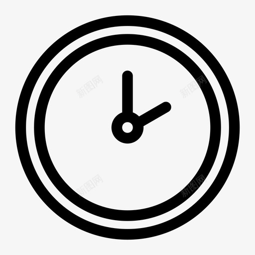 挂钟时间两点钟图标svg_新图网 https://ixintu.com 两点钟 手表 挂钟 时间