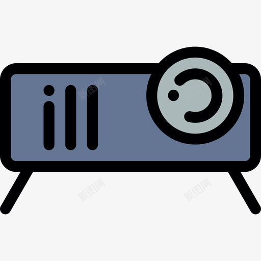 视频播放器电影2线性颜色图标svg_新图网 https://ixintu.com 电影2 线性颜色 视频播放器