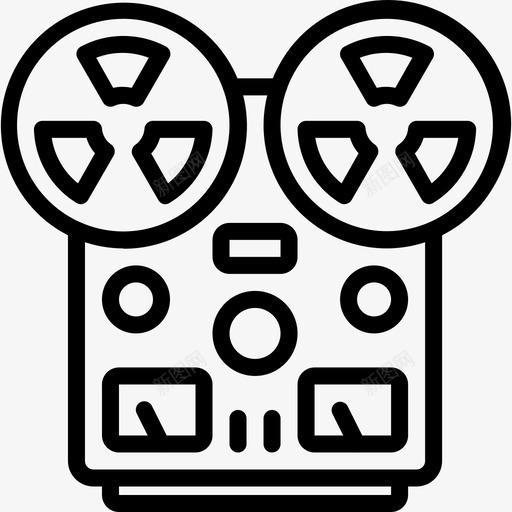 录音机retrotech2线性图标svg_新图网 https://ixintu.com retrotech2 录音机 线性