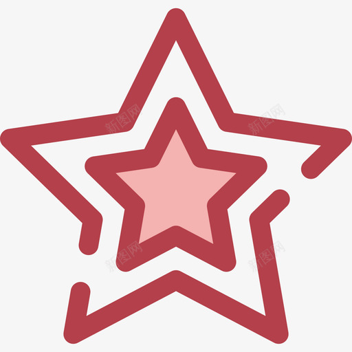 星星形状9红色图标svg_新图网 https://ixintu.com 形状9 星星 红色