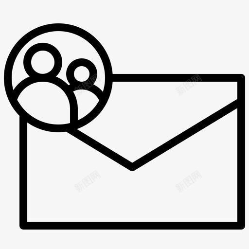 社会邮件联系人家人图标svg_新图网 https://ixintu.com 家人 朋友 社会邮件 群组 联系人 邮寄邮件
