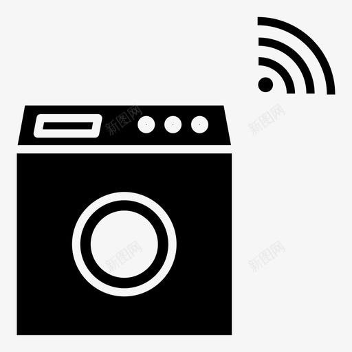 洗衣机自动化家庭图标svg_新图网 https://ixintu.com 家庭 智能 洗衣机 物联网 物联网字形 自动化