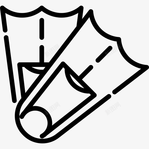 脚蹼冒险运动8直线型图标svg_新图网 https://ixintu.com 冒险运动8 直线型 脚蹼