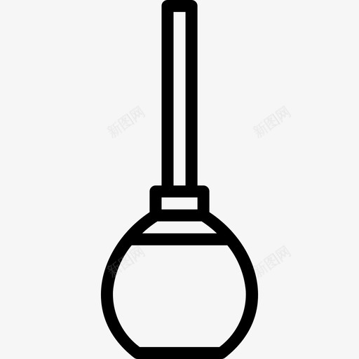马桶刷浴室物品2直线图标svg_新图网 https://ixintu.com 浴室物品2 直线 马桶刷