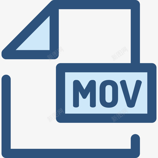 Mov文件和文件夹8蓝色图标svg_新图网 https://ixintu.com Mov 文件和文件夹8 蓝色