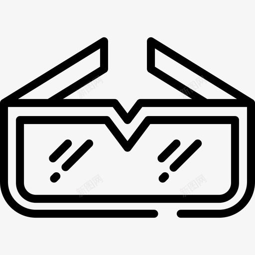 护目镜化学5线性图标svg_新图网 https://ixintu.com 化学5 护目镜 线性