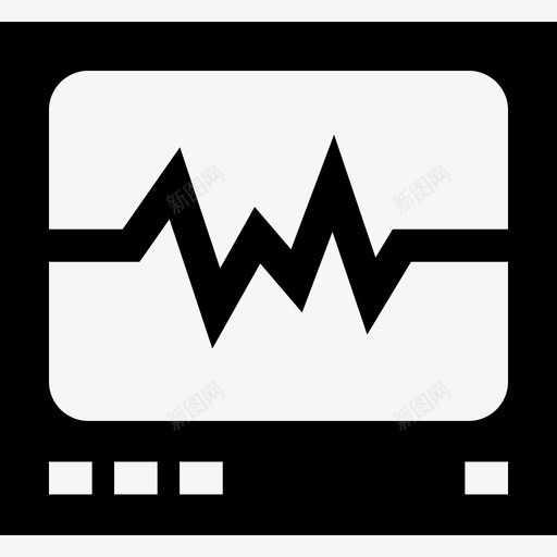 心电图医用42填充型图标svg_新图网 https://ixintu.com 医用42 填充型 心电图