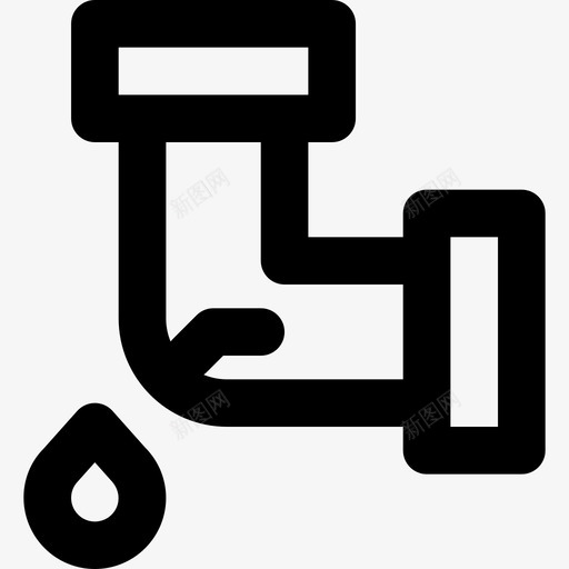 管道家庭9轮廓图标svg_新图网 https://ixintu.com 家庭9 管道 轮廓