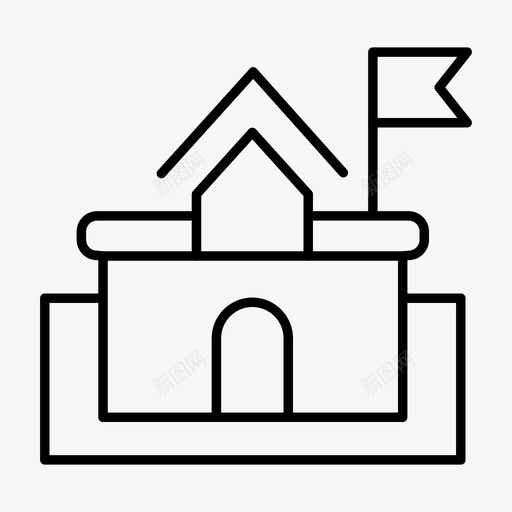 建筑拼贴房产图标svg_新图网 https://ixintu.com 学校 建筑 房产 房地产 拼贴 教育线第一卷