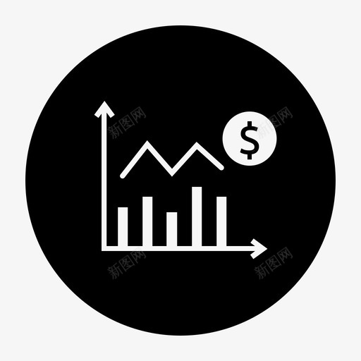 条形图财务投资图标svg_新图网 https://ixintu.com 投资 条形图 统计 财务 货币 银行和金融黑体和填充减去前面 销售