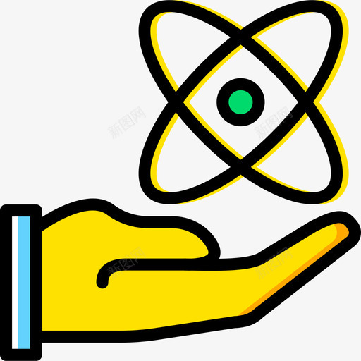 原子科学18黄色图标svg_新图网 https://ixintu.com 原子 科学18 黄色