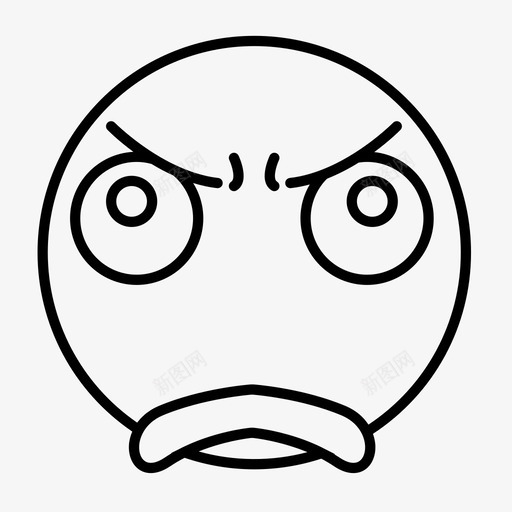 抱歉愤怒情绪图标svg_新图网 https://ixintu.com 悲伤 情绪 愤怒 抱歉