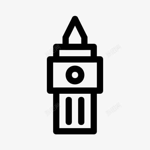 伦敦桥时钟图标svg_新图网 https://ixintu.com 伦敦 地标 塔 建筑物和地标 时钟 时间 桥