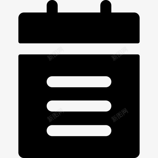 笔记本商务和管理3已填充图标svg_新图网 https://ixintu.com 商务和管理3 已填充 笔记本