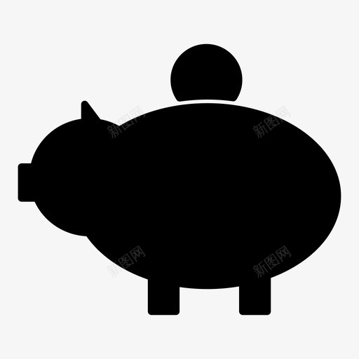 存钱罐银行现金图标svg_新图网 https://ixintu.com 储蓄 商业 存钱罐 现金 钱 银行