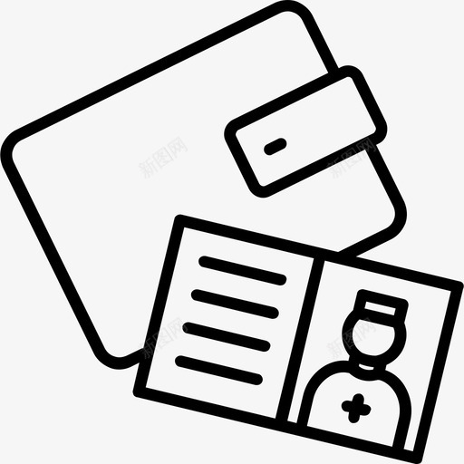 钱包医用45直线型图标svg_新图网 https://ixintu.com 医用45 直线型 钱包