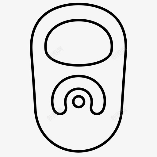 拉环罐弹出拉环罐端图标svg_新图网 https://ixintu.com 开口罐端 弹出拉环 拉环罐 罐端 钢端