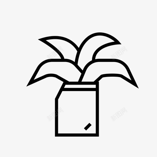 植物园艺叶子图标svg_新图网 https://ixintu.com 可爱的植物第一卷 叶子 园艺 植物 盆栽