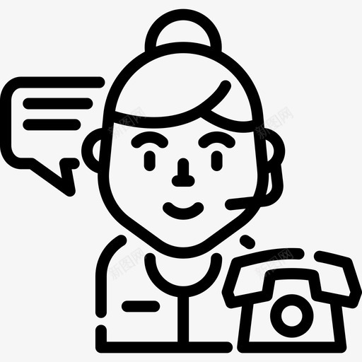 支持专业和工作直线型图标svg_新图网 https://ixintu.com 专业和工作 支持 直线型