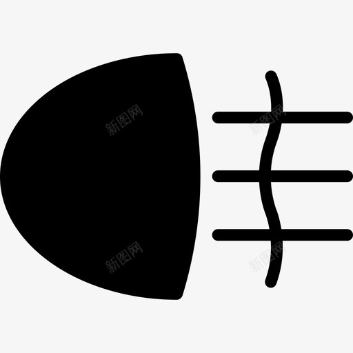 雾灯汽车零件4填充图标svg_新图网 https://ixintu.com 填充 汽车零件4 雾灯