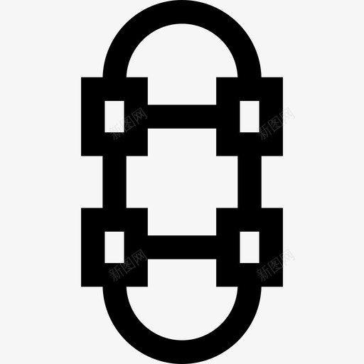 滑板80年代7直线型图标svg_新图网 https://ixintu.com 80年代7 滑板 直线型