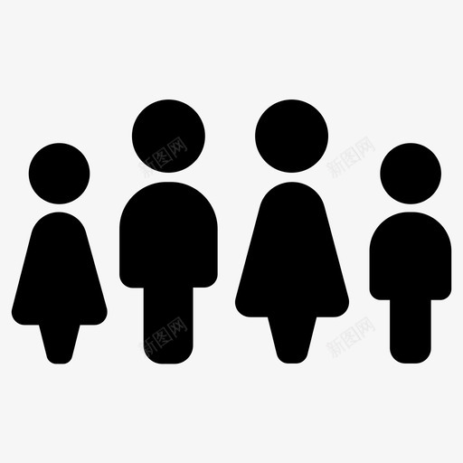 家庭父亲孩子图标svg_新图网 https://ixintu.com 孩子 家庭 母亲 父亲 父母