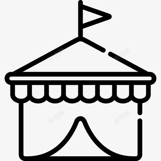 帐篷游乐场12直线图标svg_新图网 https://ixintu.com 帐篷 游乐场12 直线