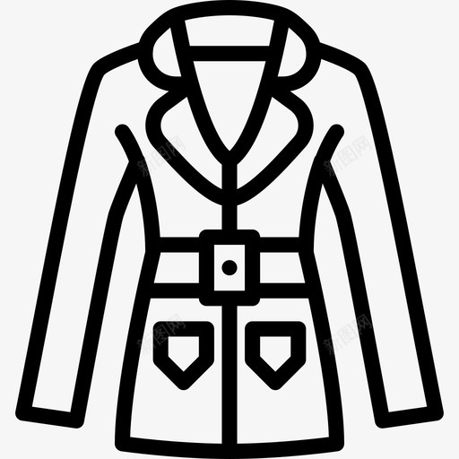 外套女装4件直线型图标svg_新图网 https://ixintu.com 外套 女装4件 直线型