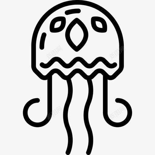 水母自然6直系图标svg_新图网 https://ixintu.com 水母 直系 自然6
