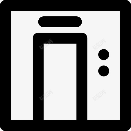 电梯行程25轮廓图标svg_新图网 https://ixintu.com 电梯 行程25 轮廓
