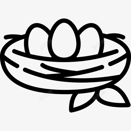 巢动物园3直线型图标svg_新图网 https://ixintu.com 动物园3 巢 直线型